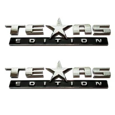 2- 3D TEXAS EDITION EMBLEM for CHEVY SILVERADO GMC SIERRA TRUCK UNIVERSAL DECAL.