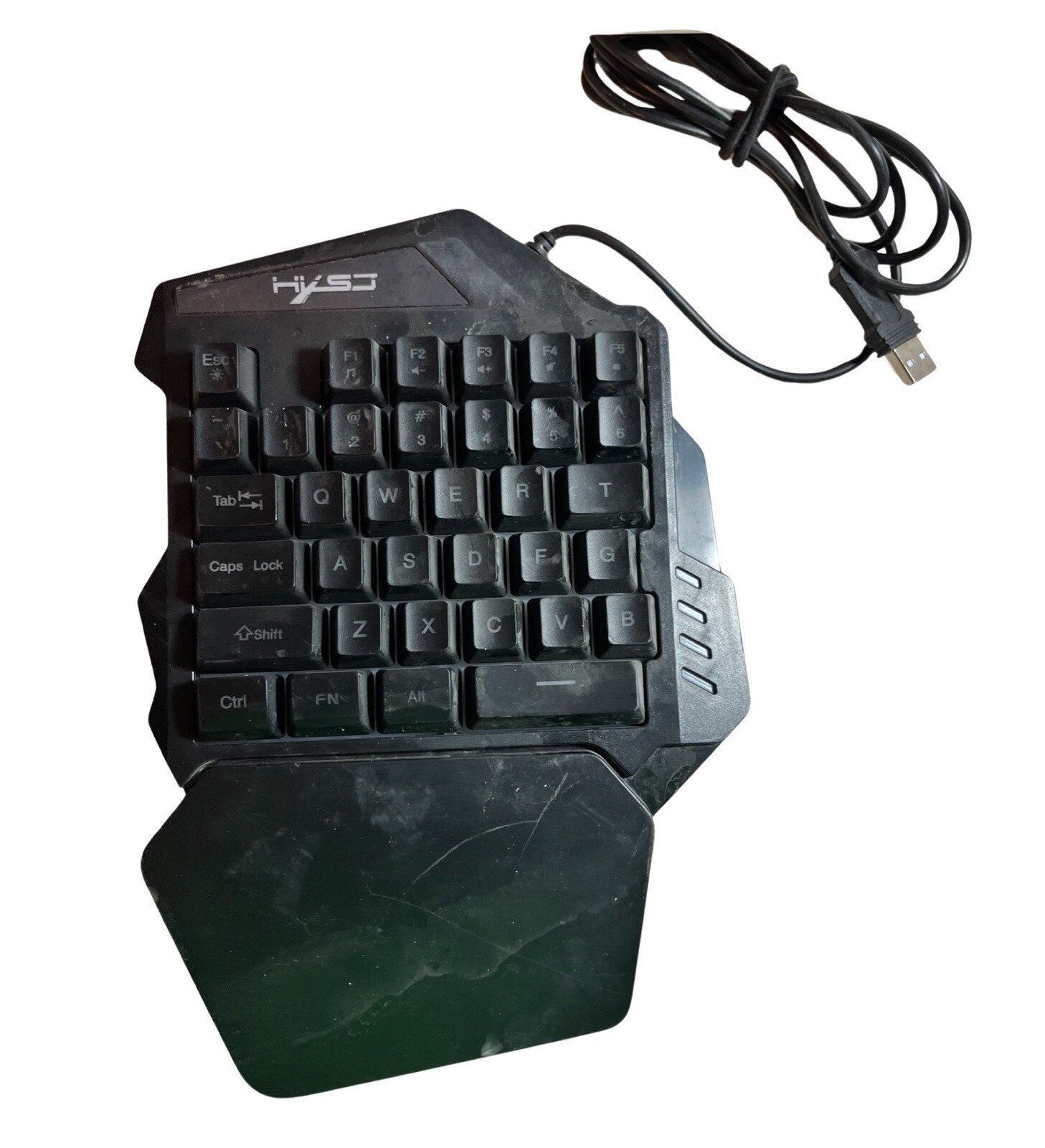 One-Handed Gaming Keyboard - Compact 35-Key USB Wired Keypad for PC Gamers, Sleek Black Design for Enhanced Gaming Performance