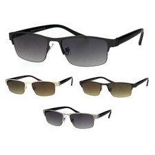 Mens 3 Focal Multi-focus Metal Half Rim Reading Glasses
