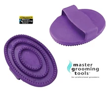 Master Grooming Tools De-Shedding BATH PRO Classic Rubber Curry Coat BRUSH Dog
