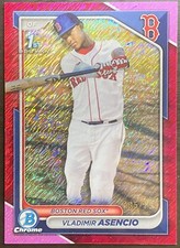 2024 Bowman Chrome Prospects Fuchsia Shimmer Refractor Vladimir Asencio 085/199