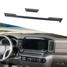 For Chevy Silverado 22+ Center Console Dash Strips Trim Cover Bezel Carbon Fiber
