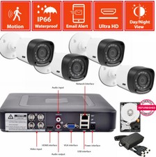KIT VIDEOSORVEGLIANZA -  DVR 4 Canali H264 + 4  Sony 2.4MPX + Aliment.