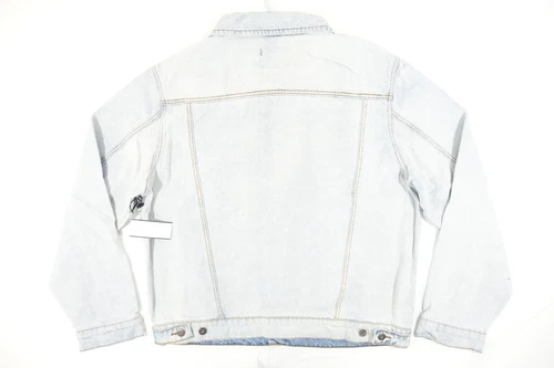 LAZER FADED BLEACHED BLUE XL TRUCKER DENIM JEAN JEANS JACKET MENS NWT NEW image 9