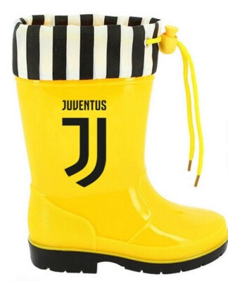 Juventus Yellow Rubber Rain Boots For Kids Official Product