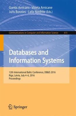 Databases and Information Systems : 12th International Baltic Conference, Pro...