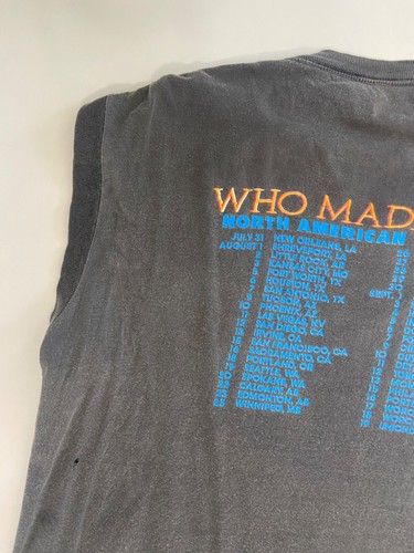 Vintage AC/DC Who Made Who North American Tour 1986 T-Shirt Tank Sz Large AS IS - Picture 8 of 12