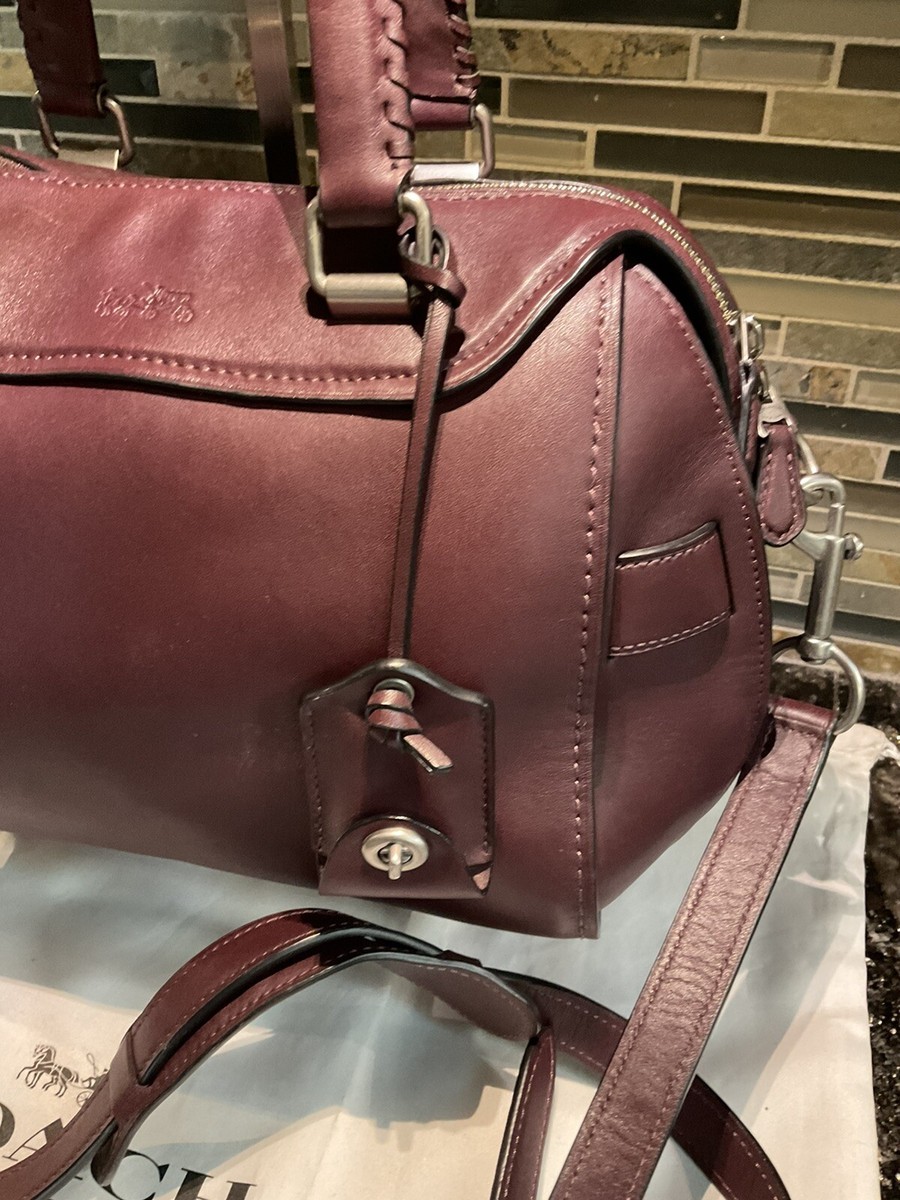 Coach Glovetanned Leather Ace Satchel Oxblood 37017 | eBay