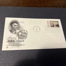 Scott#1433-John Sloan Artist First Day of Issue-Art Craft Cachet-8c Mint-1971-US