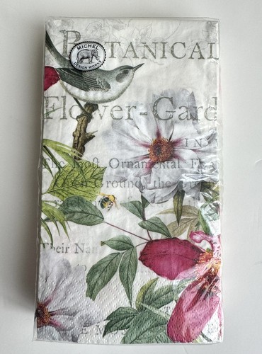 (2 pk) Caspari "Calico Green" & Michel Design "Petals" 3-Ply 15 ct Guest Towels - Picture 7 of 10
