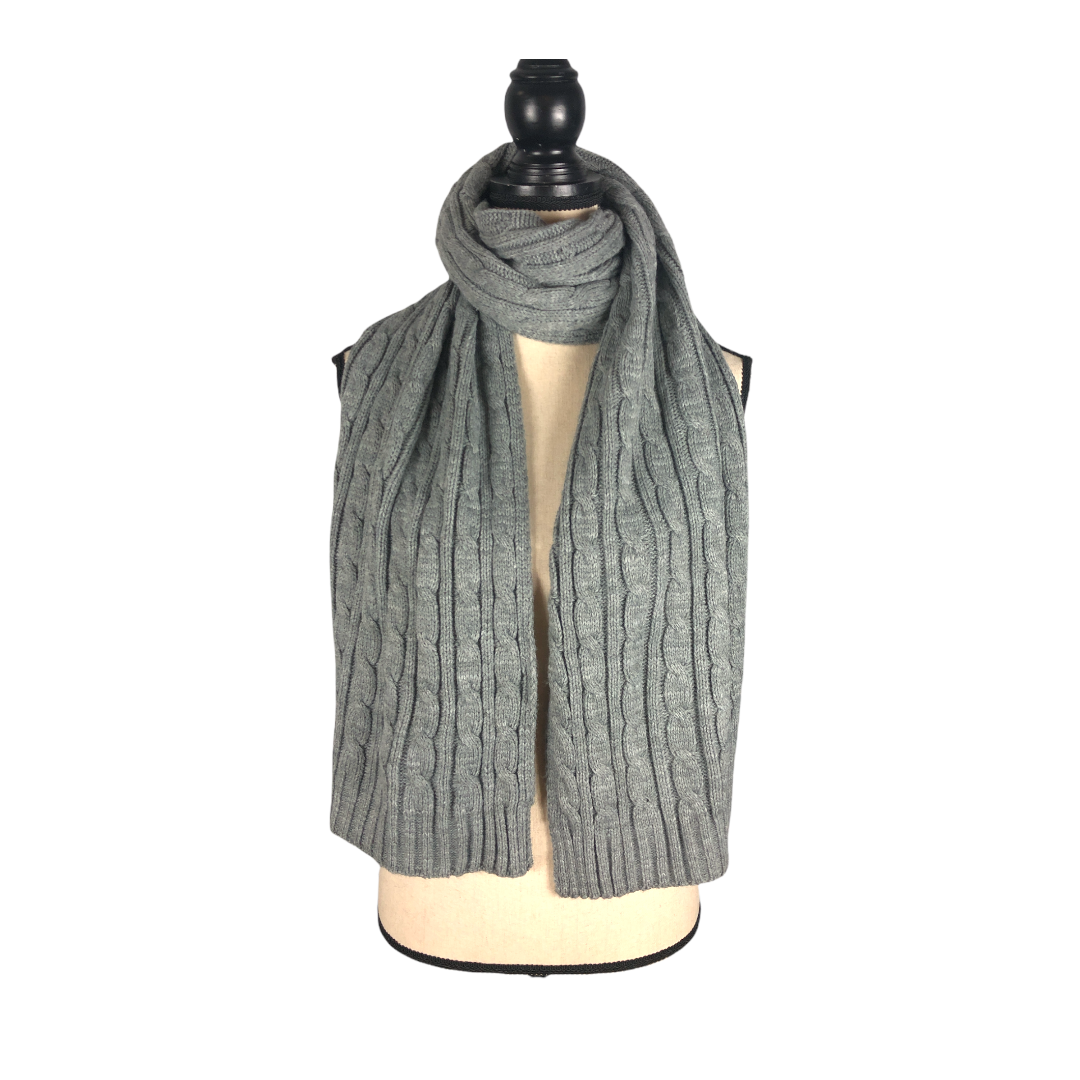★ROCKCAKE★NORDIC KNIT MUFFLER 14th & Union Cable Knit Muffler- Gray | eBay