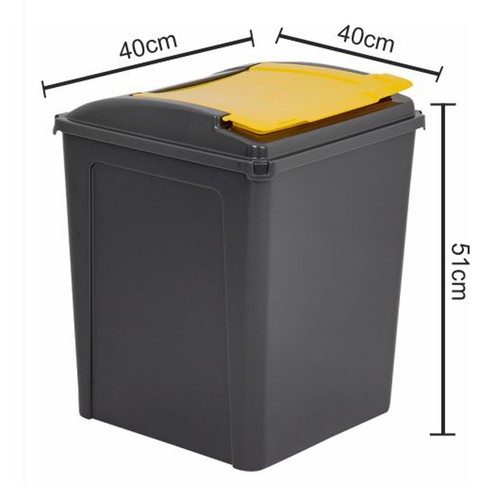 Recycle Bin 25L 50L Plastic Waste Bin Recycle Dustbin Garden Home Office - Picture 44 of 46