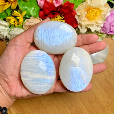 2'' Large Moonstone Tumbled Stone Mineral Specimen Crystal Healing Reiki Gifts
