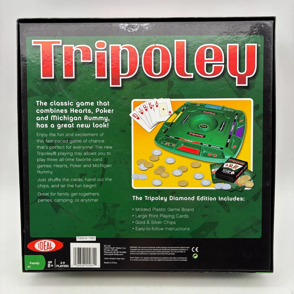Tripoley Diamond Edition 完整 Ideal 2010 Rummy Hearts 扑克 — 第 2/4 张图片