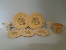 8 Strawberry Shortcake Chilton Dish Toy Childs TOYS plastic Vintage USA - LOT 