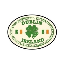 Dublin Ireland Sticker Decal oval travel stamp irish