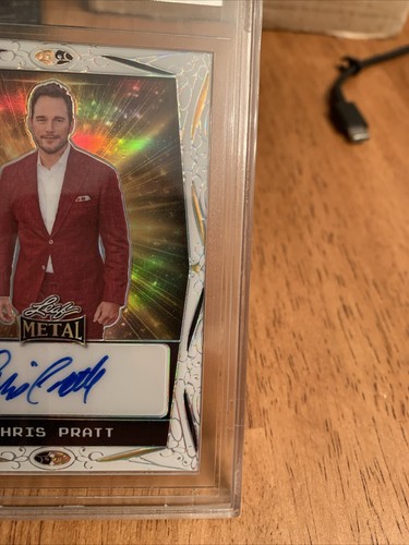 Tarjeta 2023 Chris Pratt Hoja Metal Whatnot Prismatic Blanca Auto Firmada Verdadera 1/1!! - Imagen 6 de 9