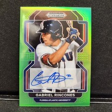 Gabriel Rincones 2022 Prizm Draft Picks Lime Green Prizm Auto 17/23