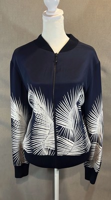 St. John Black Label Sultry Silk Windbreaker Sz M