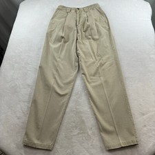 Liz Wear Tan Front Pleated Pants Women Size: 10