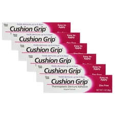 Cushion Grip Soft Pliable Thermoplastic For Refitting Dentures 1 Oz (6-Pack) NEW