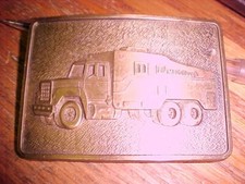 NL McCullough Oilwell Services Brass Belt Buckle 1980's Vintage