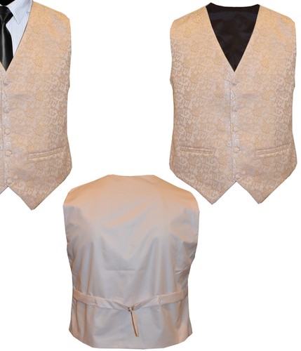 Pattern Swirl Men's Formal Wedding Waiters Waist Coat waistcoat Jamawar 15 color - Picture 85 of 94