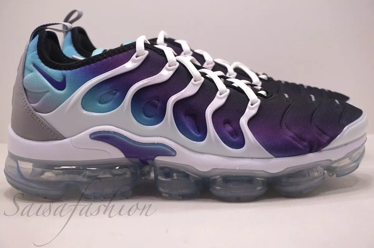 Vapormax plus top white purple green
