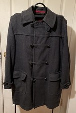 Vintage West German Loden Frey Wool Coat, Gray 42R Excellent Condition