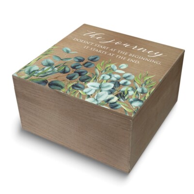 The Journey Wood Grain Keepsake Box