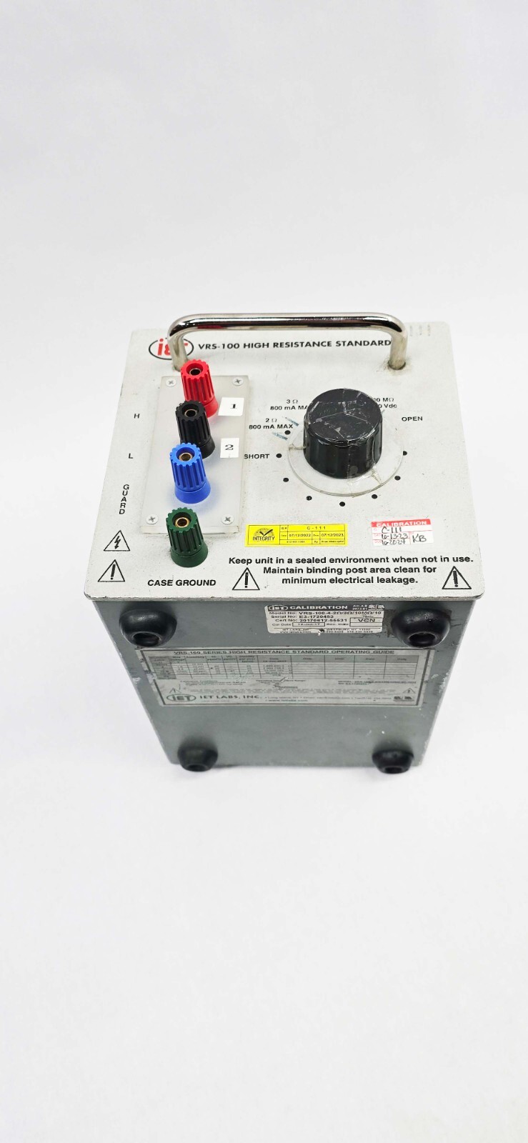 IET VRS-100 SERIES HIGH RESISTANCE STANDARDS VRS-100-4-2