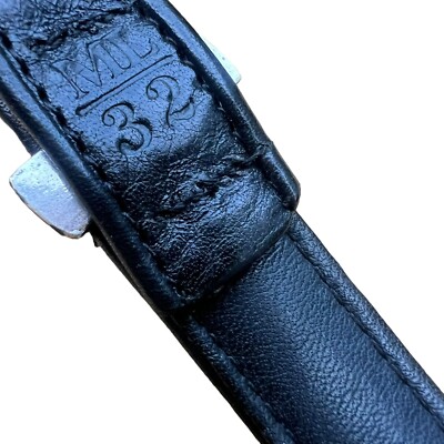 Vintage Brighton Black Leather Multicolor Beaded Skinny Belt  display picture 3