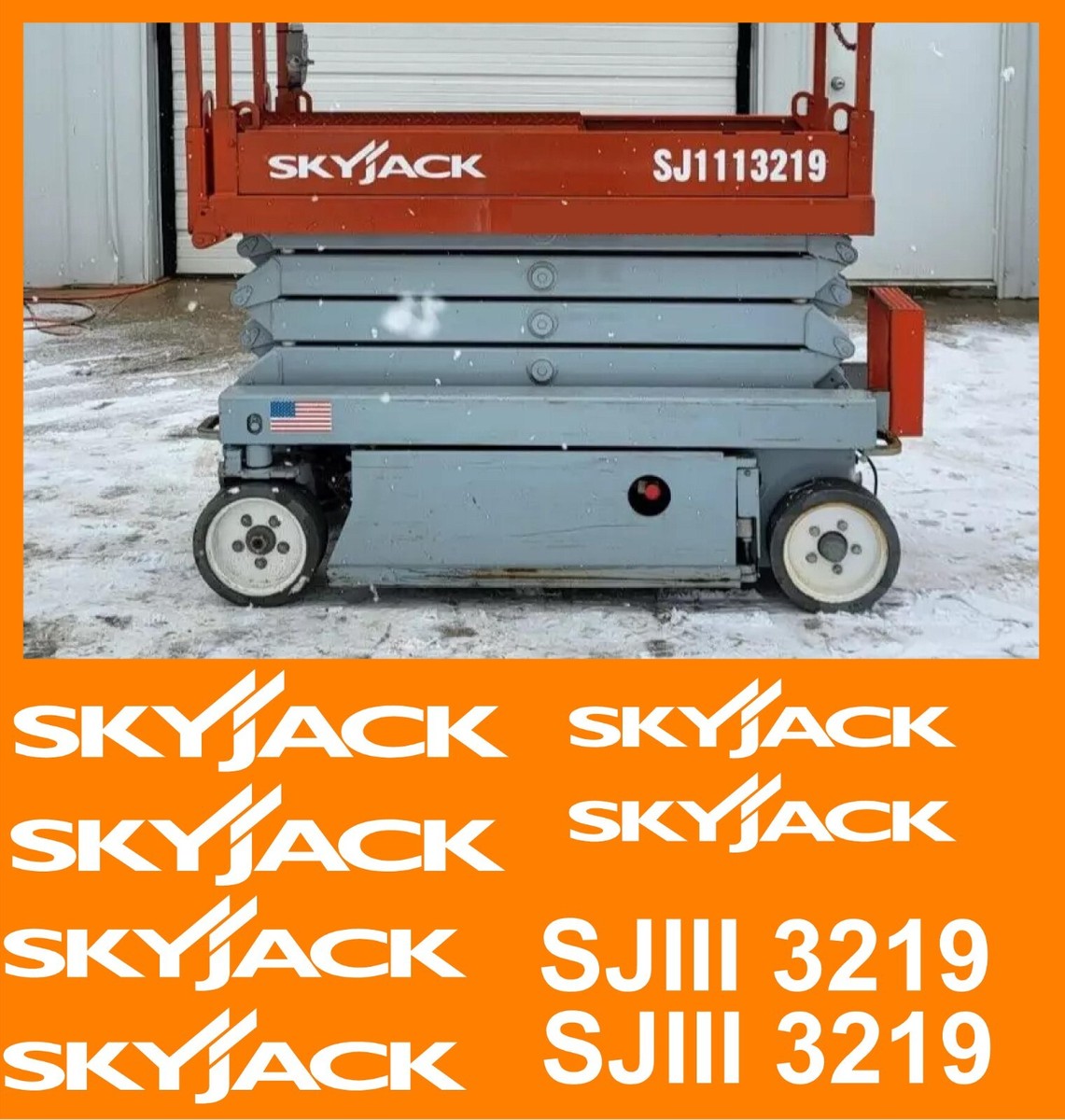 Skyjack SJIII 3219 Scissor Lift Replacement Decal Kit | eBay