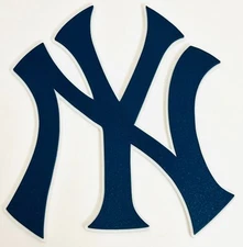 New York Yankees Logo, MLB, Baseball, Hanger Holes, 9", Wall Art, 3d Print