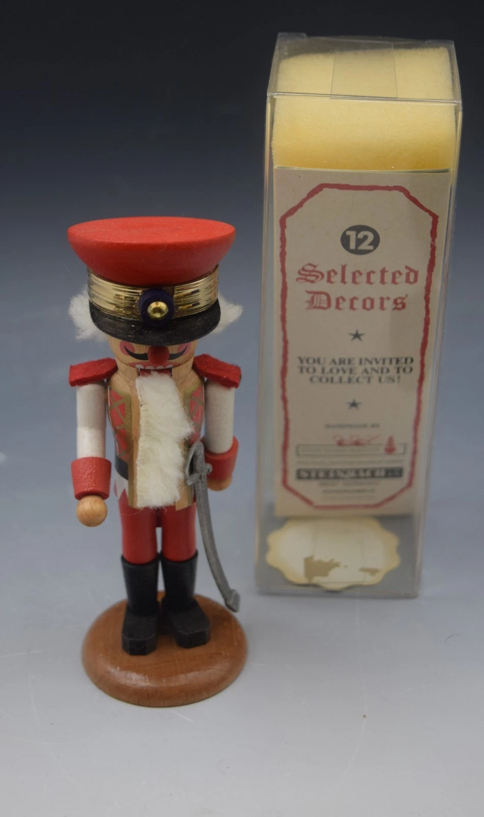 STEINBACH W GERMANY Marschall MARSHAL WOODEN MINI NUTCRACKER 5.5" VINTAGE MIB