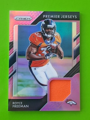 2018 Panini Prizm Premier Jerseys Royce Freeman Denver Broncos Pink Prizm