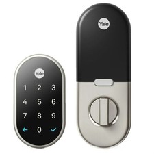 Yale Satin Nickel Smart Lock Keyless Entry Keypad Deadbolt with Google Nest x