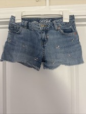 CAT  JACK Girls Size 6/7 Ultimate Stretch Cutoff Denim Shorts C5