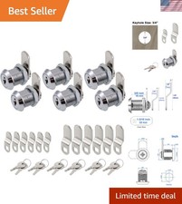 Secure Your Belongings with 5/8 Inch Keyed Alike Cam Locks - 6 Pack Waterproof