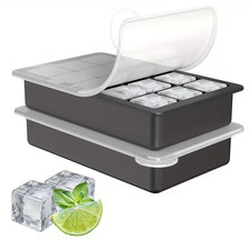 Eisw&uuml;rfelform Silikon 15 F&auml;cher mit Deckel &ndash; BPA-frei, einzeln entnehmbar