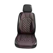 Car Seat Covers, Premium Perforated Napa front row single seat Coffee Brown