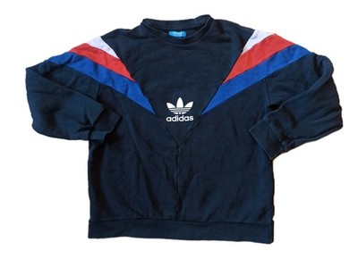 Adidas Vintage Sweater Rocky IV Style Retro 1980s schwarz Sweatshirt Balboa M