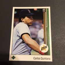 1989 Upper Deck - Carlos Quintana #26 (RC) Boston Red Sox Rookie Card. rookie card picture