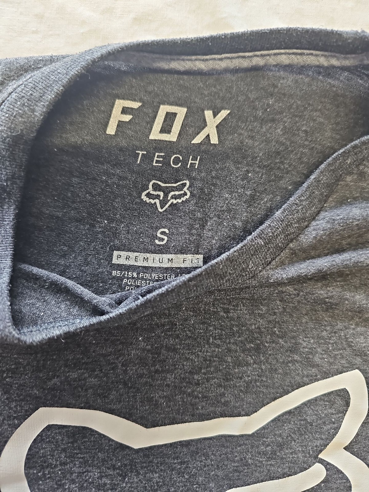 Fox Racing Tech T-Shirt Heather Charcoal Small Premium Fit size s Q766 image 2
