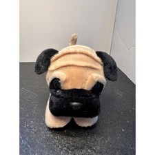 Aurora World Eco Friendly Pug-Ger Tan Black Dog Plush Stuffed Animal 31413 12in