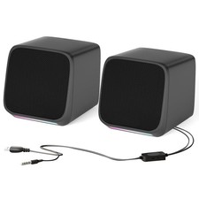 1 Pair USB Powered Desktop Speakers for PC Computer with Crisp Hi-Fi Sound