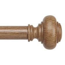 Wolistsa Wood Curtain Rods for Windows 66 to 120 Inch, Boho Vintage Decorativ...