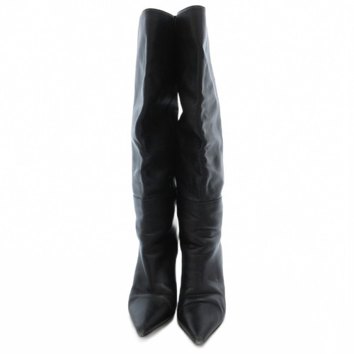 Jimmy Choo Boots Women's Size 38 Black Leather - Picture 2 of 7
