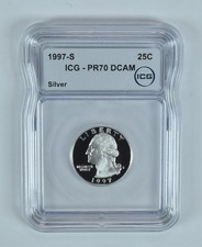 1997-S Washington Quarter Silver PR70 DCAM ICG *8890