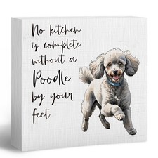 Poodle Gifts Wooden Sign, Funny Dog Poodle Decor, Dogs Lovers Mom Gifts, Dog ...